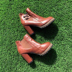 Cute Brown Booties Boots Size 7